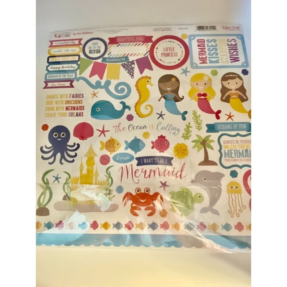 Lori Whitlock "Let's Be Mermaids"Journaling/Scrapbooking Kit-15 pages